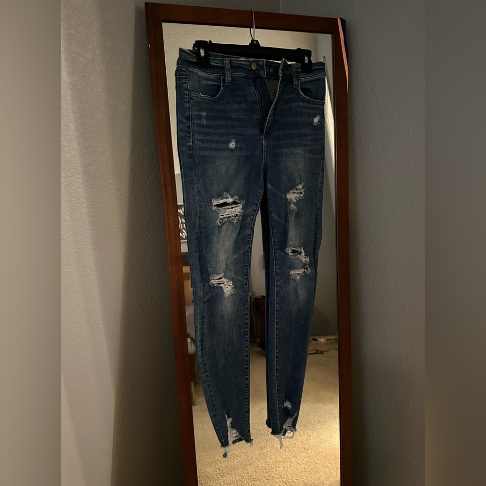 American eagle flexible skinny jeans (high waisted)